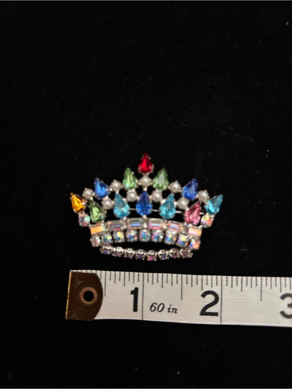 Multicolor Crystal Crown Brooch - Women Jewelry Brooches